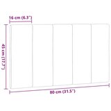  Jastuk za uzglavlje Hanko crni 80 cm od tkanine | shoptok.hr