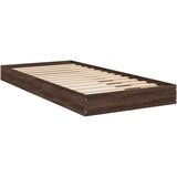vidaXL Okvir za krevet smeđi hrast 75x190 cm konstruirano drvo | shoptok.hr