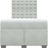 Box spring krevet s madracem svjetlosivi 120x200 cm baršunasti | shoptok.hr