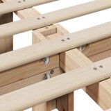  Krevetna konstrukcija s pohranom Smeđa 200 x 200 cm Borova drva | shoptok.hr