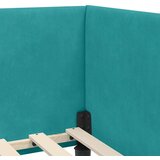  Kotni okvir postelje z matrico Drugo 2 pcs Turkizna Žamet, (5000121406) | Shoptok.si