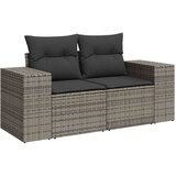 vidaXL 8-dijelni set vrtnih sofa od poliratana s jastucima sivi | shoptok.hr