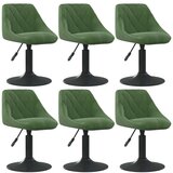  Okretne blagovaonske stolice 6 kom tamnozelene baršunaste | shoptok.hr