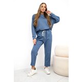 Kesi Włoski Buttery fabric set sweatshirt + pants denim melange | Shoptok.si