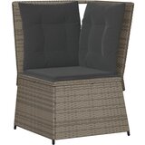 Maison Chic Vrtni kotni kavč - Zunanji kavč z blazinami siv poli ratan, (22041073) | Shoptok.si