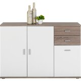 Boxxx KOMODA, bela, hrast sonoma | Shoptok.si