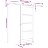 vidaXL Klizna Vrata s Opremljenjem 'ORKDAL'Bijela 83x202 cm | shoptok.hr