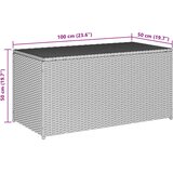  Vrtna kutija za pohranu od poliratana 100 x 50 x 50 cm crna | Eponuda.com