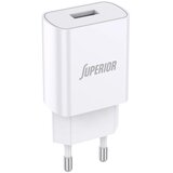  PUNJAČ BEZ KABLA SUPERIOR SU-P100 10.5W 2.1A BELI USB-A P1211 *MD *SR Cene