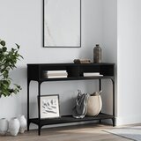 vidaXL Konzolna mizica črna 100x30,5x75 cm inženirski les Cene