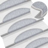  Prostirke za stepenice 10 kom 56x17x3 cm svijetlo sive poluokrugle | shoptok.hr