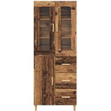 vidaXL Highboard Staro drvo 69,5 x 34 x 180 cm Konstruirano drvo | shoptok.hr