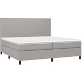  s oprugama i madracem svjetlosivi 200 x 200cm od tkanine | shoptok.hr