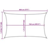  Jedro za zaštitu od sunca 160 g/m² crno 5 x 8 m HDPE | shoptok.hr