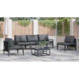 vidaXL Vrtna sedežna garnitura 6 pcs Antracitna Jeklo | Shoptok.si