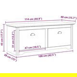 vidaXL L klop v preddverju "BODO" Bela 114x40x45 cm | Shoptok.si