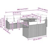  9-delna vrtnarska jedilna garnitura z blazinami Bež Poli ratan Akacija, (22093015) | Shoptok.si