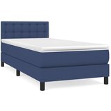 Maison Chic Box spring postelja - Vzmetna postelja z vzmetnico moder 80x200 cm blago SL12829, (21882134) Cene