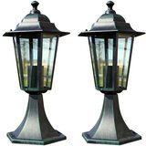 vidaXL Vrtne svjetiljke 2 kom tamnozelene/crne aluminijske Cijene