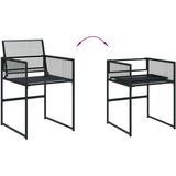  15-dijelni vrtni blagovaonski set poliratan crni | shoptok.hr