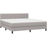  Box spring postelja z vzmetnico svetlo siva 180x200 cm blago, (20791572) | Shoptok.si