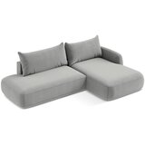 Makamii Svijetlo siva sklopiva kutna garnitura (s desnim kutom/s ležaljkom) Hale – | shoptok.hr