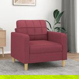 The Living Store Fotelj vinsko rdeč 60 cm blago - Fotelj, (21836590) | Shoptok.si