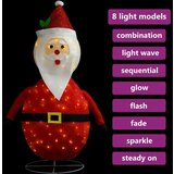 vidaXL Ukrasna božićna figura Djeda Mraza LED luksuzna tkanina 60 cm | shoptok.hr