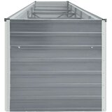 Povišena vrtna gredica od pocinčanog čelika 400x80x77 cm siva | shoptok.hr