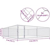  Zunanji pasji boks pocinkano jeklo 4x4x1 m | Shoptok.si
