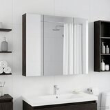  Kupaonski ormar s ogledalom Crni hrast 80 x 14.5 x 70 cm | shoptok.hr