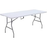 Lean Toys Zložljiva miza s ključavnico, catering, banketna miza, bela, 180 x 74 cm | Shoptok.si