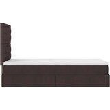 vidaXL Otomanski okvir kreveta s madraca tamnosmeđi 100x200cm tkanine | shoptok.hr