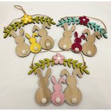 Viter Uskršnja porodica zekica ispod venčića 18x15cm ( 064327 ) Cene