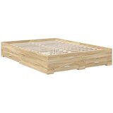  Krevetna konstrukcija s ladicama Sonoma hrast 140 x 190 cm | shoptok.hr