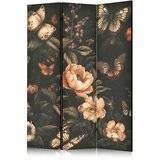  Paravan - Mysterious Garden - Butterflies Flying Over Flowers - Rustic Evening 135x172 | shoptok.hr