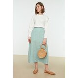 Trendyol Mint Floral Printed Viscose Hijab Flared Skirt | Shoptok.si
