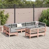 9-dijelni set vrtnih sofa s jastucima masivno drvo duglazije | shoptok.hr