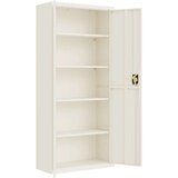 vidaXL Arhivska omara bela 90x40x200 cm jeklo | Shoptok.si