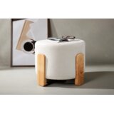 Venture Home okrugli puf Coffey ⌀50 cm, bijela | shoptok.hr