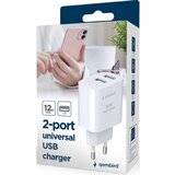 Gembird ta-uc-2a12-01-bk 2-port univerzalni usb punjac, 2.4 a, black 12w | ePonuda.com