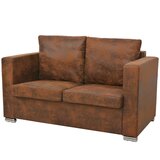 Maison Chic Komplet kavč - Sofa - Kanapeev 2 kosa umetno semiš usnje, (21726758) | Shoptok.si