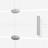  Sklopiva pregrada za tuš ESG 120 x 140 cm bijela | shoptok.hr