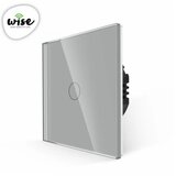 Wise wifi pametni prekidač, 1 taster - stakleni panel sivi | ePonuda.com