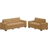  2-delni set kavčev s blazinami rjava žamet, (22054608) | Shoptok.si