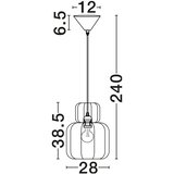 Nova Luce Mat bela tekstilna viseča svetilka ø 28 cm Delina – | Shoptok.si