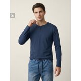 Sinsay Pamučna henley majica s dugim rukavima | shoptok.hr