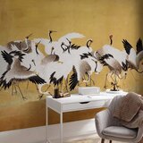  Foto tapeta - Japanese cranes - a flock of birds against a golden background based on a painting by Ishida Yūtei 250x175 | shoptok.hr