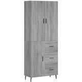 Maison Chic Visoka Komoda - Predalnik siva sonoma 69,5x34x180 cm inženirski les, (21720268) | Shoptok.si