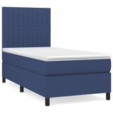 Maison Chic Box spring postelja - Vzmetna postelja z vzmetnico moder 90x190 cm blago SL6499, (21885530) | Shoptok.si